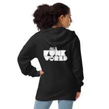 Load image into Gallery viewer, Funk the World fleece zip up hoodie